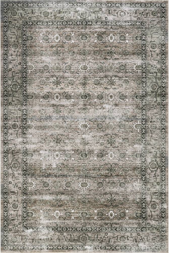 Nuloom Rania SplashGuard Area Rug 4' x 6' Green 48x72"