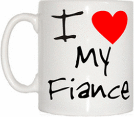 TeeTreeDesigns I Love Heart My Fiance Cup & Mug