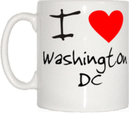 TeeTreeDesigns I Love Heart Washington DC Cup & Mug