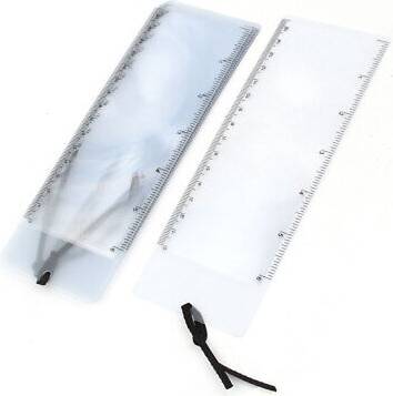 Uxcell 5 Pcs Bookmark Ruler Magnifier Fresnel Lens