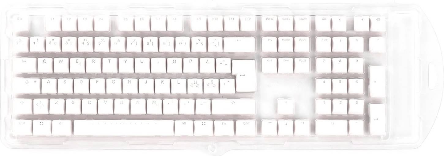 White Double-Shot PBT Keycap Set