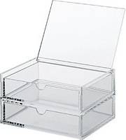 Muji Stackable Acrylic 2 Drawer with Flip Top S Storage Box