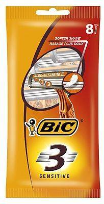 Bic 3 Sensitive Razors 8 Pack