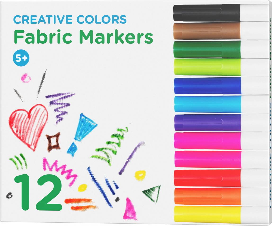 Creative Colors Textilfärgspennor 12-pack