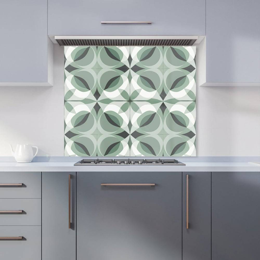 Warren Reed Geometric Glass Kitchen Splashback 75 x 90 cm Splash Guard