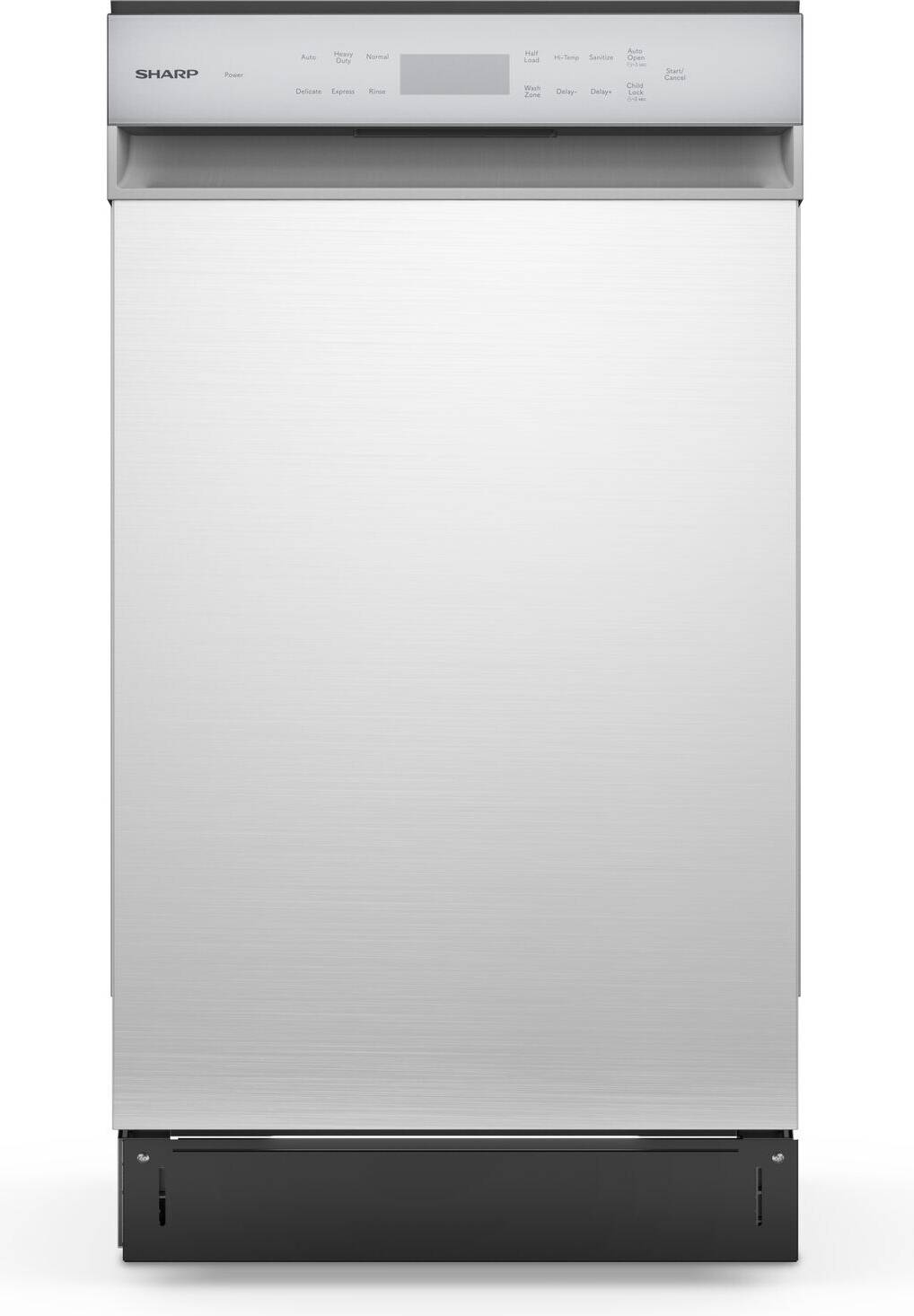 18" dishwasher Sharp 18-in Front Control Built-in Dishwasher With Third Rack SDW4523MS