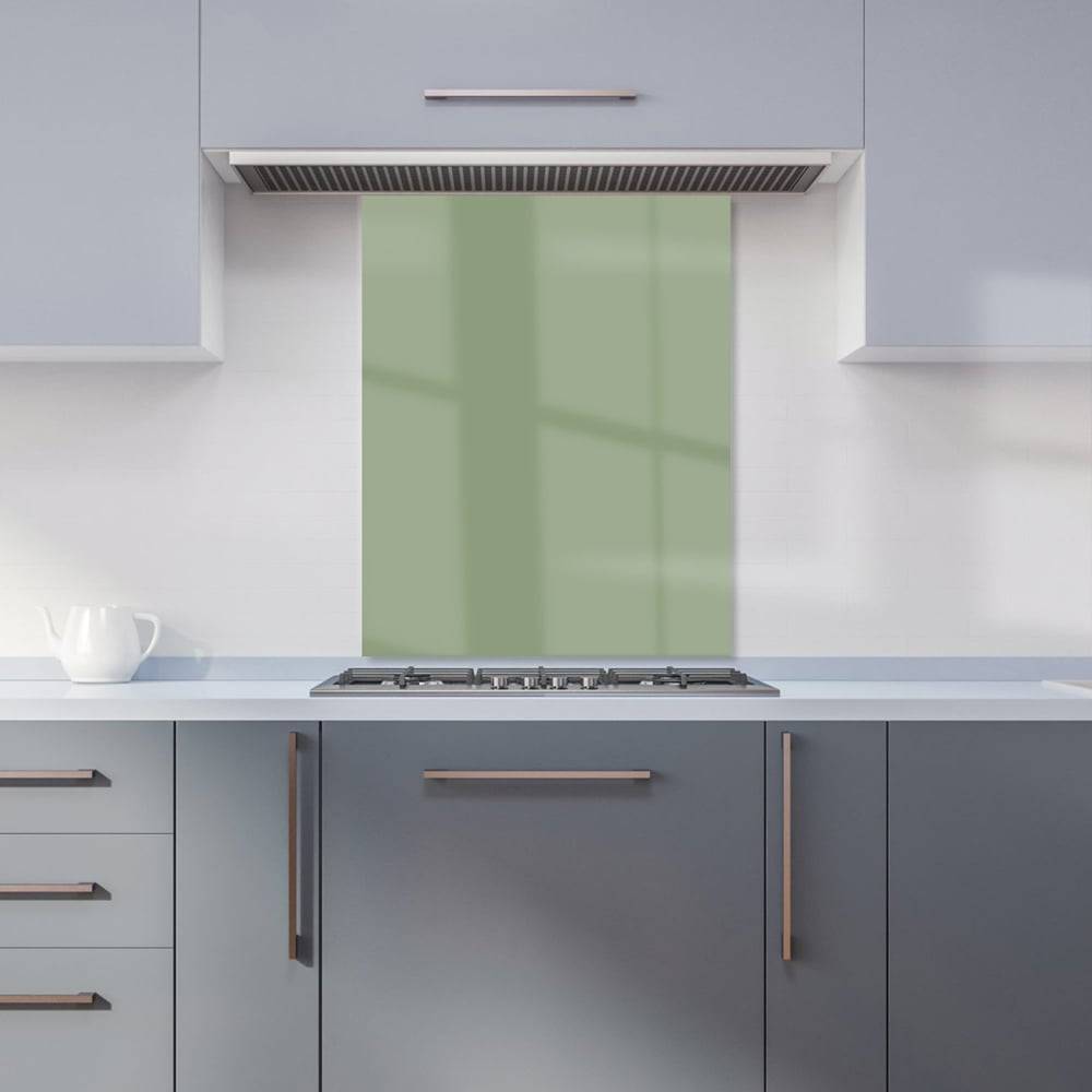 Warren Reed Sage Green Glass Kitchen Splashback 75 x 60 cm Splash Guard
