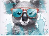 Warren Reed Koala In Glasses Multi One Size Chopping Board