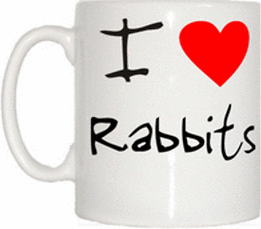 TeeTreeDesigns I Love Heart Rabbits Cup & Mug
