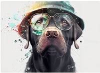 Warren Reed Labrador Retriever Dog Multi One Size Chopping Board 40cm