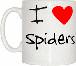 TeeTreeDesigns I Love Heart Spiders Cup & Mug