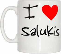 TeeTreeDesigns I Love Heart Salukis Cup & Mug