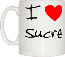 TeeTreeDesigns I Love Heart Sucre Cup & Mug