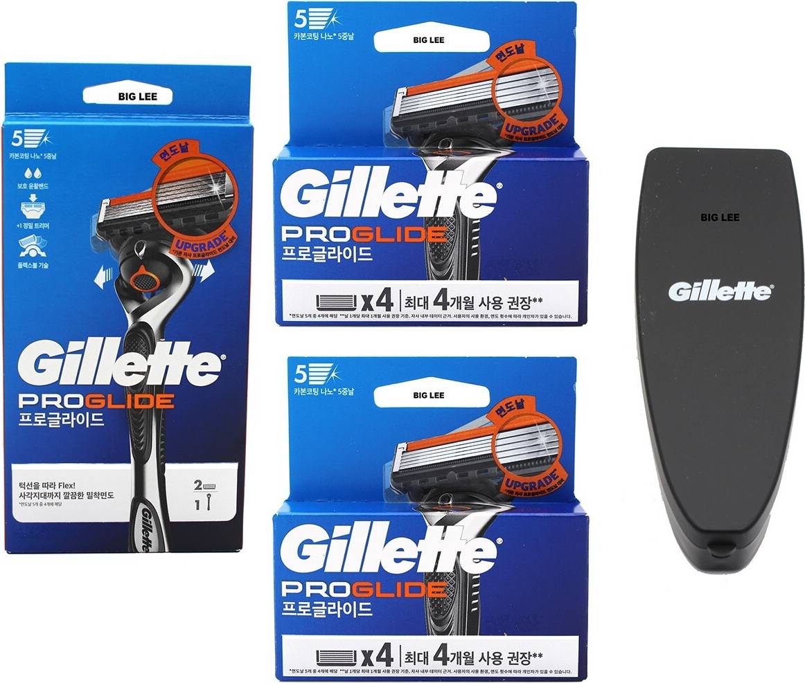Gillette proglide blades Gillette Upgrade Proglide Razor Handle 10 Refill Cartridges Travel Case