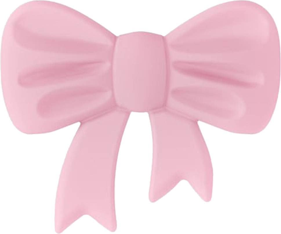 Silicone Sticker Bow Pink Rosa