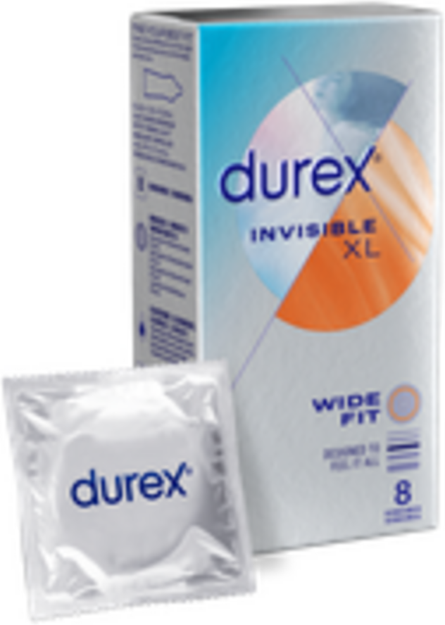 Durex Invisible XL 8-pack