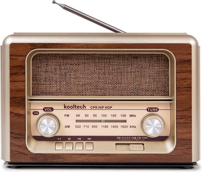 Kooltech Kooltech Retro Portable Bluetooth AM/FM Radio