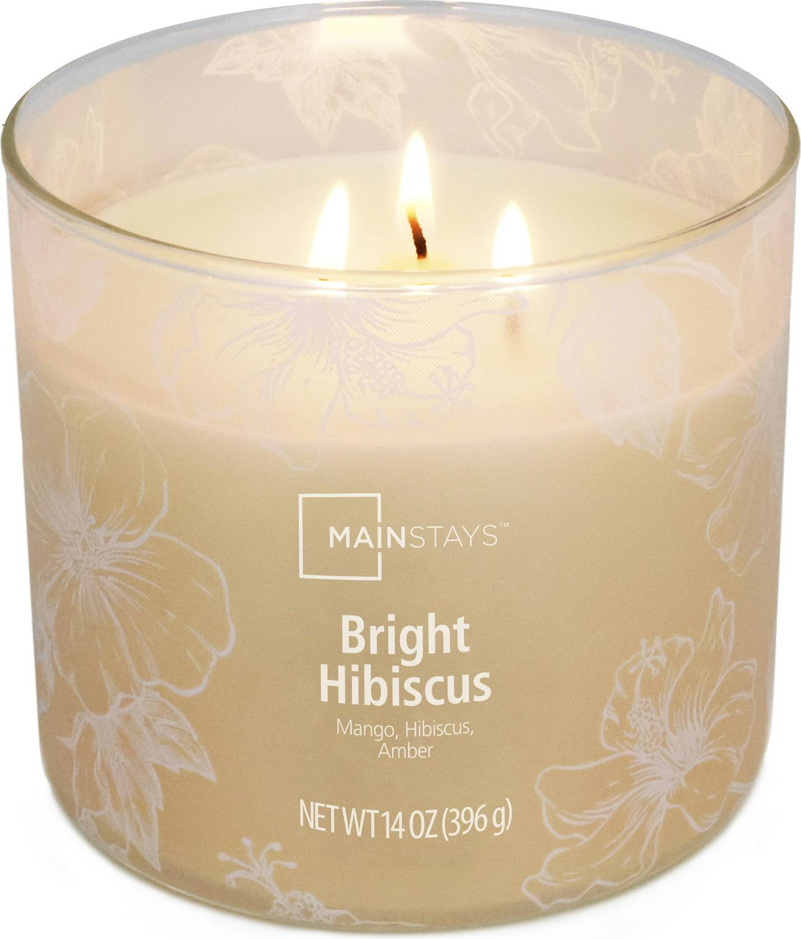 Mainstays 3-Wick Ombre Wrap Bright Hibiscus 14 oz