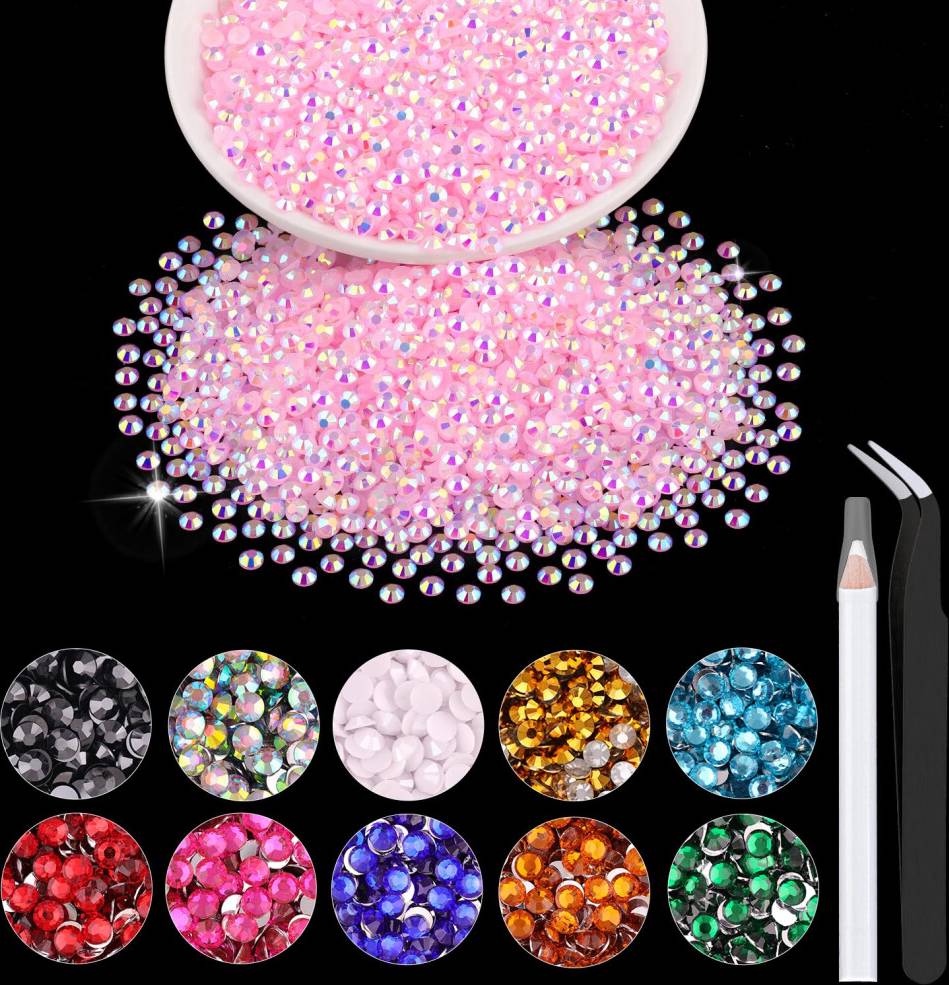 2mm Resin Jelly Rhinestones - Light Pink