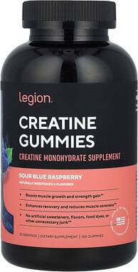 Creatine Gummies Sour Blue Raspberry 150 Gummies