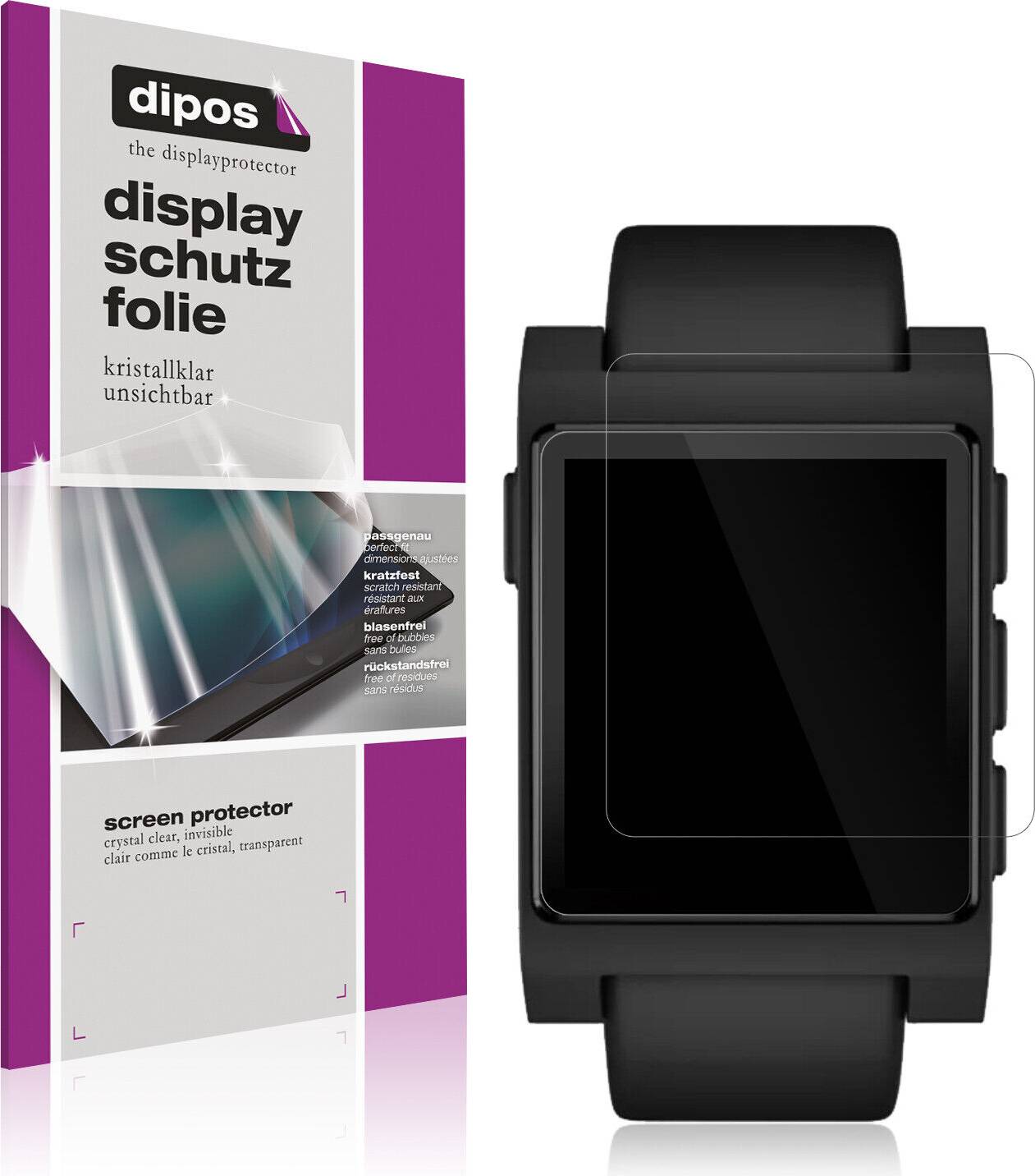 Dipos 6x Screen Protector for Pebble Core Time 2