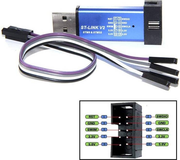Tlily ST Link V2 Mini STM8 STM32 Simulator Download Programmer