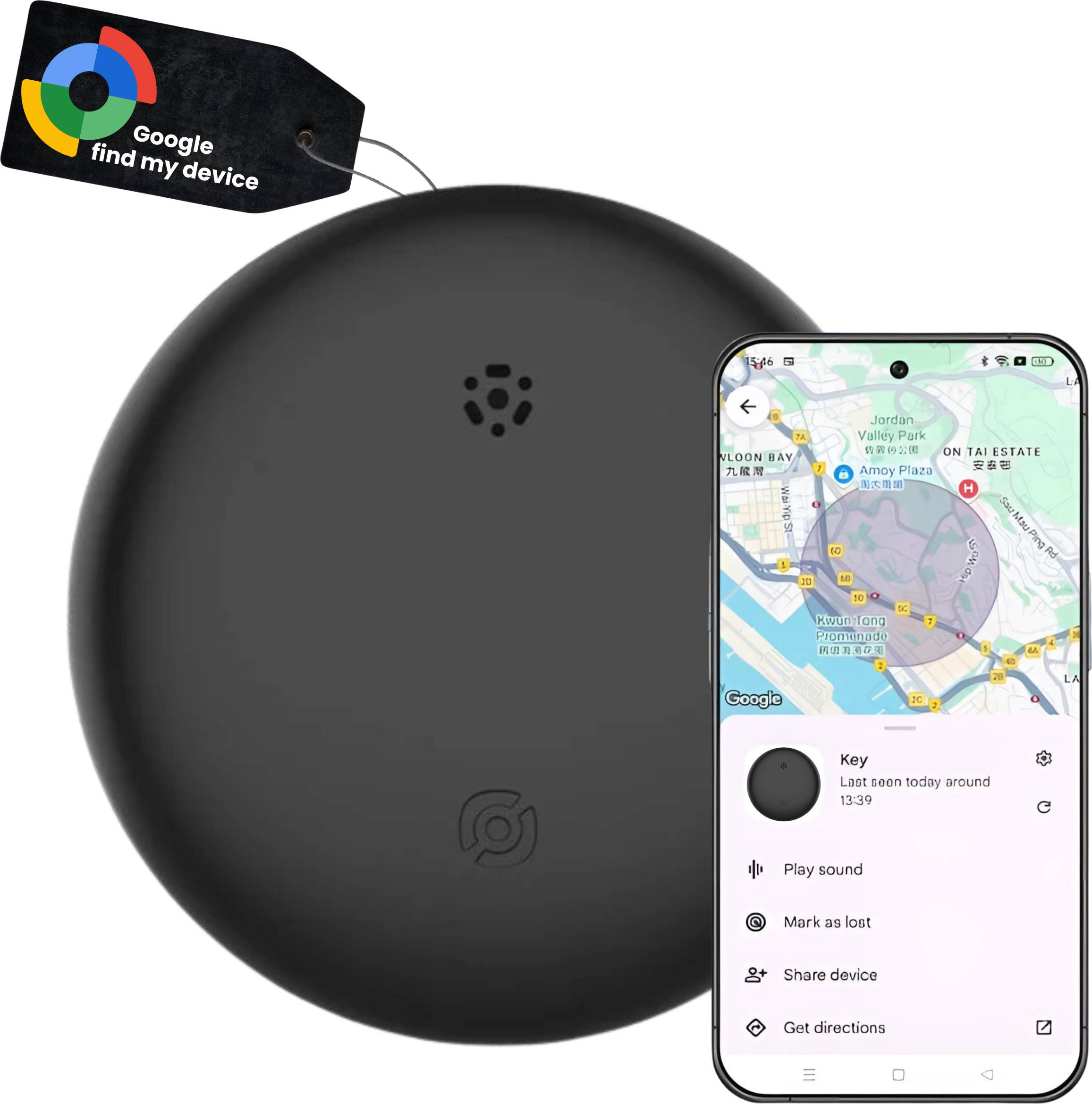 S & T Design Android Smart Tag Black