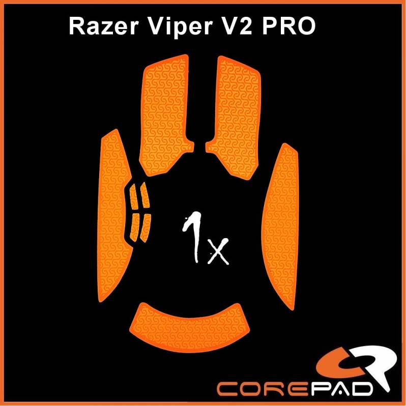 Corepad Soft Grips til Razer Viper V2 Pro Wireless Orange