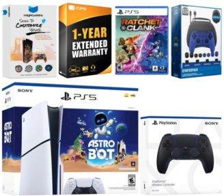 Ps5 pro bundle Sony PlayStation 5 Slim Disc Astro Bot Rachet and Clank Bundle