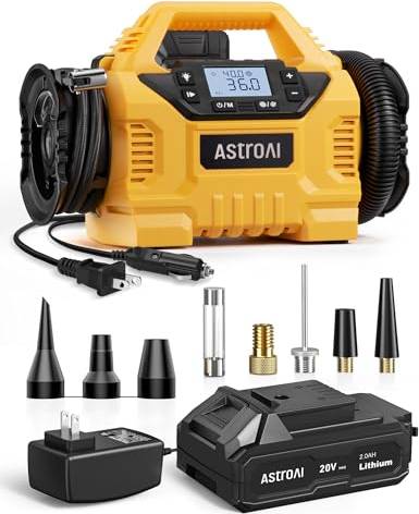 AstroAI Better Quick Trick Inflator for Faster Inflation 160 PSI