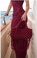 PrettyLittleThing Red Beaded Macrame Handbag - Red