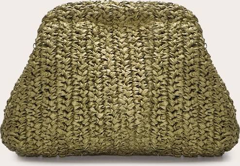 PrettyLittleThing Raffia Slouchy Clutch - Green