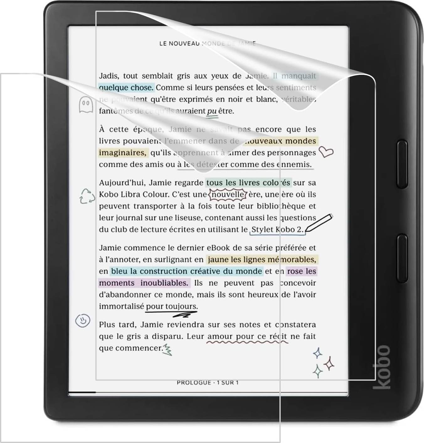 2-pack Matte Screen Protector Fits Kobo Libra Colour 7 Inches 2 Pack