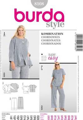 Burda Style Paper Sewing Pattern 8108