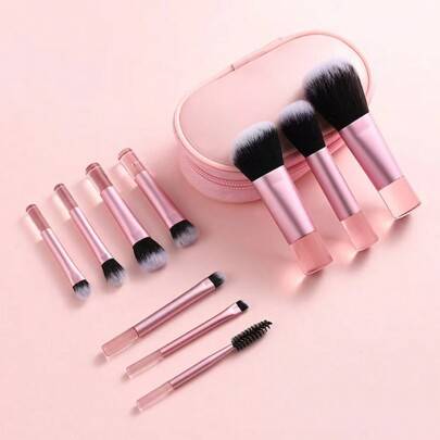 Shein Mini Portable Makeup Brushes Set - Multi-Color Options