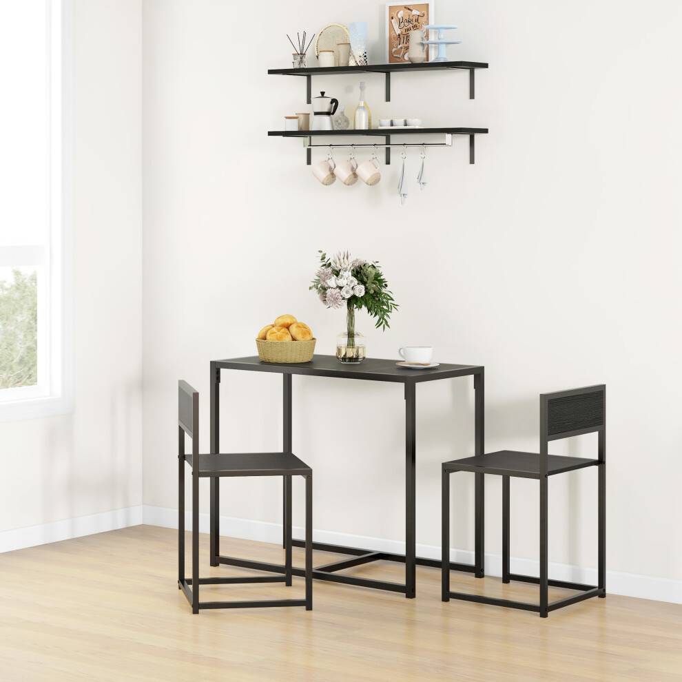 Homcom 3 Piece Dining Set with Metal Frame Dining Set