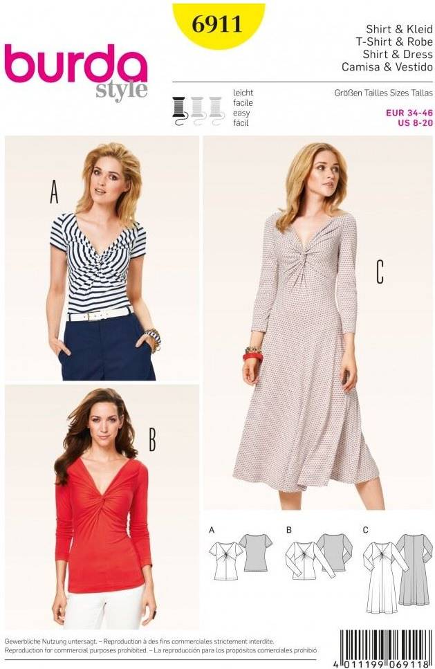 Burda Style Sewing Pattern 6911