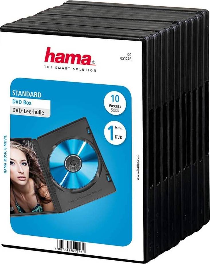 Hama DVD-Box Sort 10-Pak