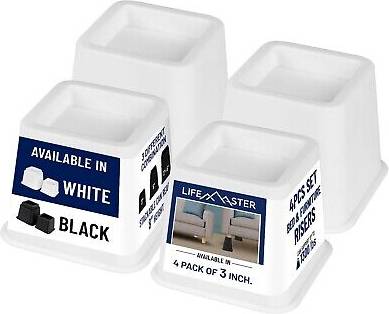 LifeMaster Furniture Riser Set 4 Stykker Bordben