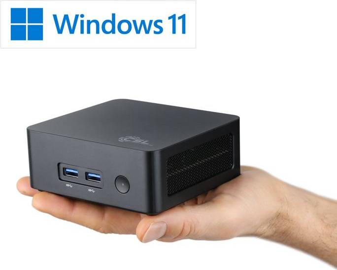 CSL Narrow Box Black Mini PC N100