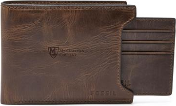 Fossil Brown Manhattan Jaspers Derrick Sliding Two-In-One Wallet