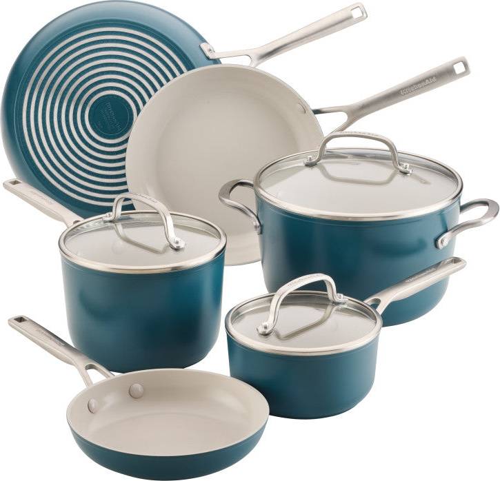 KitchenAid 9-Piece Hard-Anodized Ceramic Induction Nonstick Cookware Set