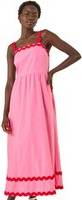 Roman Contrast Ric Rac Midi Dress - Pink