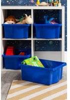 Wham Stack & Store 4x 16L Blue One Size Storage Box