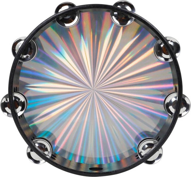 Greenzech 10 Inch Laser Double Row Hand Tambourine Orff Instruments