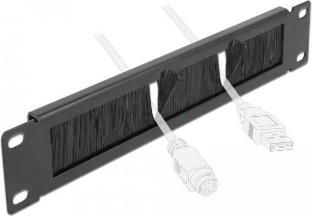 DeLock Cable Management Brush Strip Rack