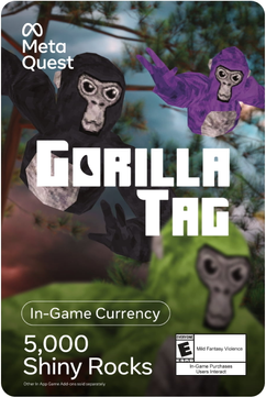 Meta quest Meta Quest Gorilla Tag 5000 Shiny Rocks In-Game Currency eGift Card