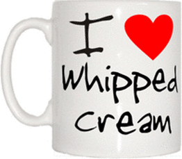 TeeTreeDesigns I Love Heart Whipped Cream Cup & Mug