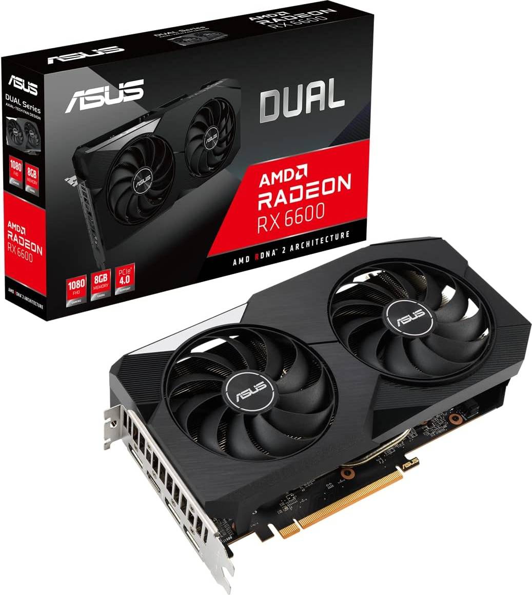 ASUS Dual Radeon RX 6600 HDMI 3xDP 8GB GDDR6