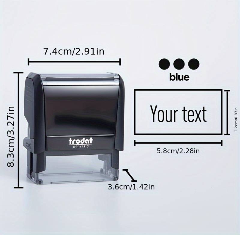 Temu Custom Address Stamp With Name 4 Ink Sizes